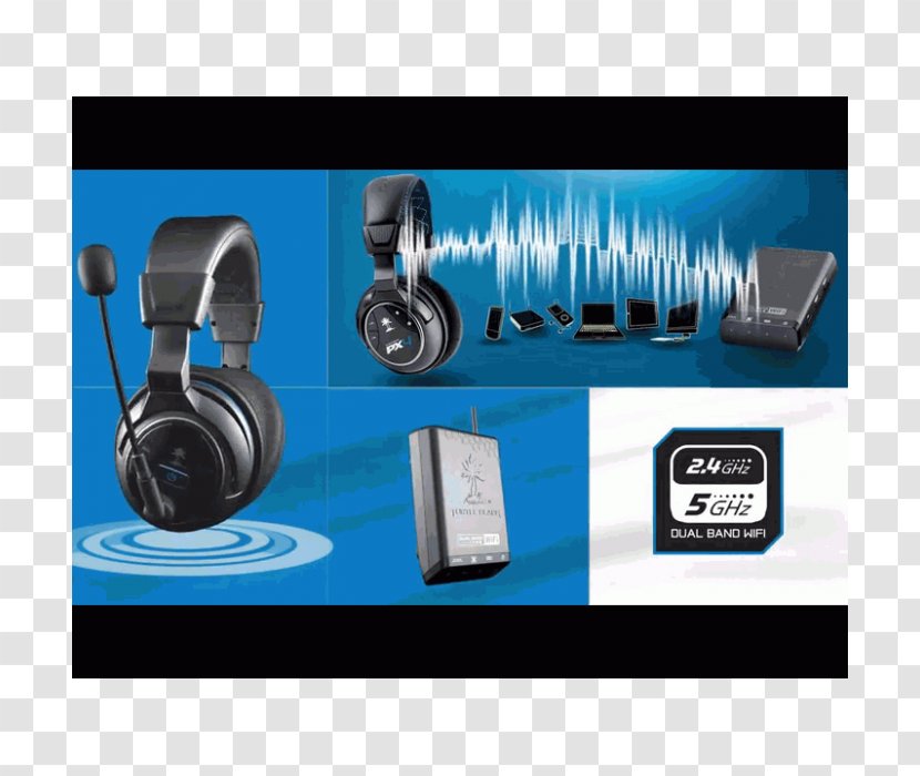 Headphones Turtle Beach Ear Force PX4 Quickstart Guide Wireless Bluetooth - Audio Equipment Transparent PNG
