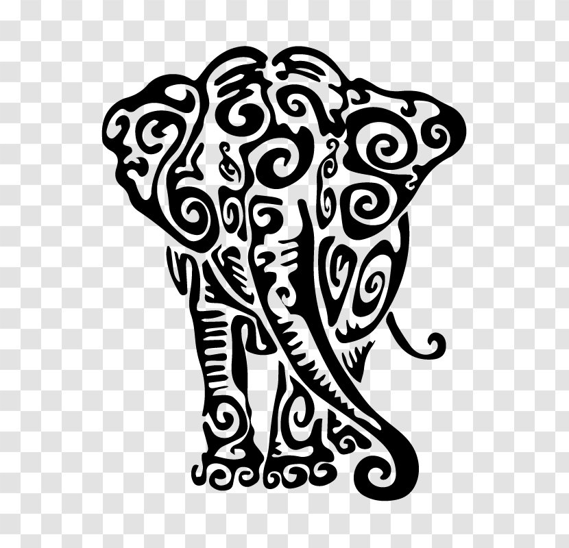 Amazon.com Elephant Tribe Drawing Tribalism - Ornament - Arabesque Transparent PNG