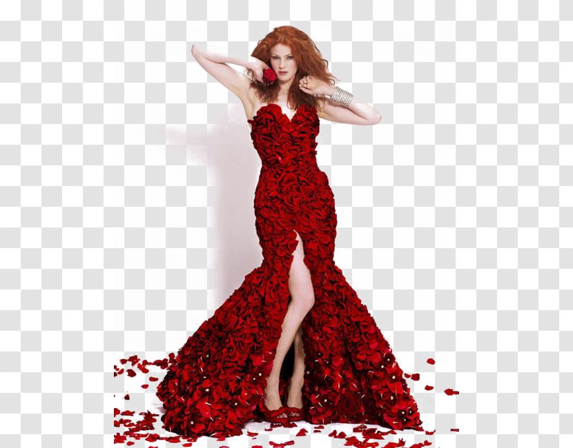 The Dress Rose Red Wedding - Silhouette - Europe And United States Fashion Girls Transparent PNG