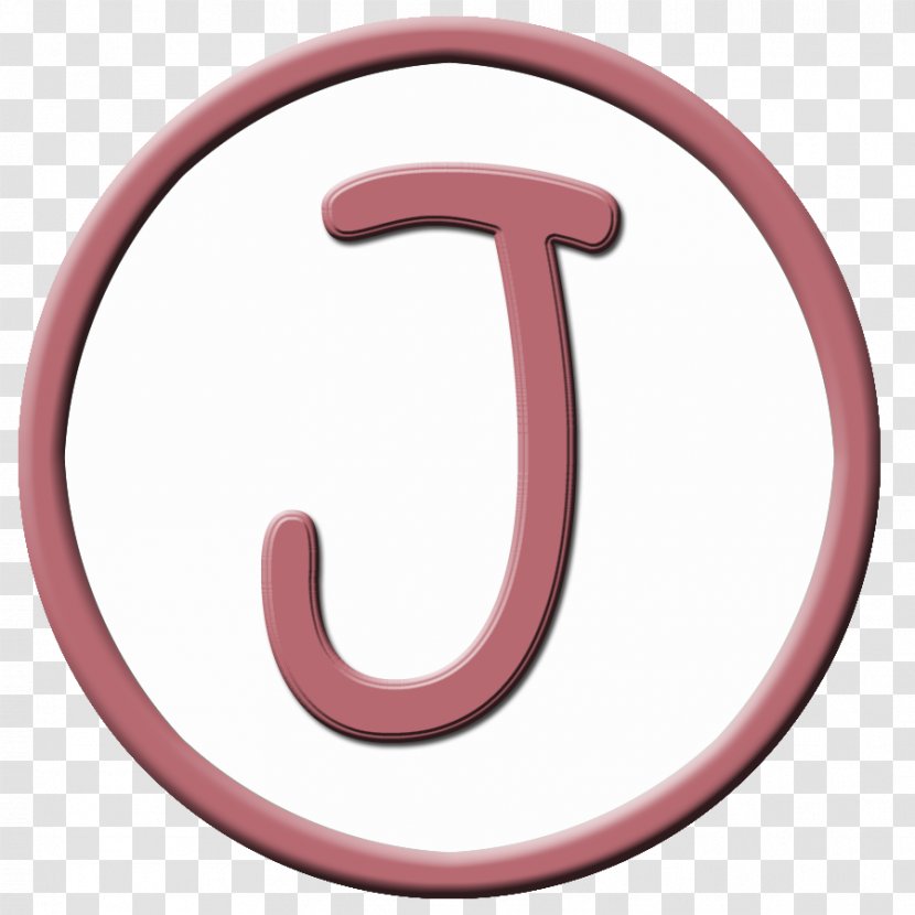 Symbol Number Circle Font - Pink - J Transparent PNG