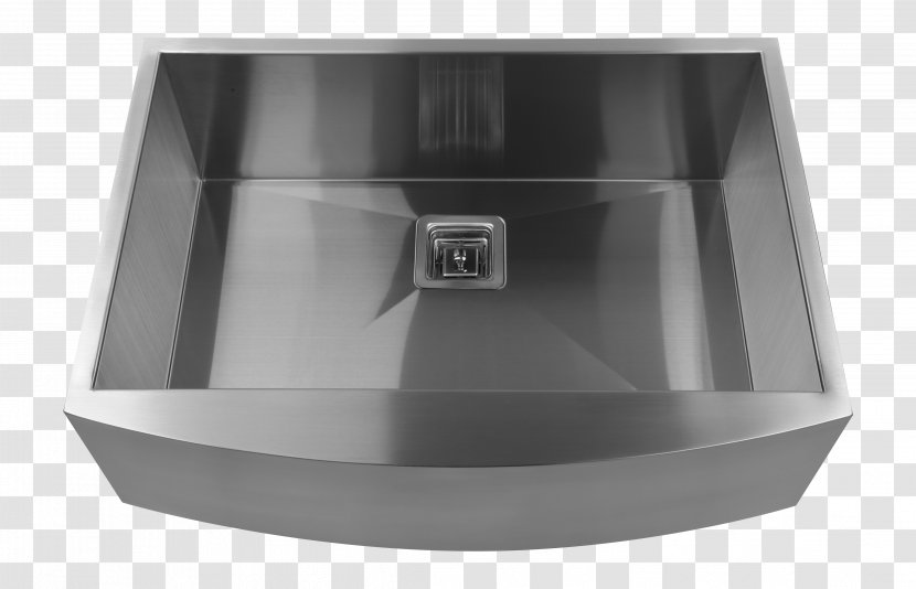 Kitchen Sink Drain Stainless Steel Bowl - Farmhouse Transparent PNG
