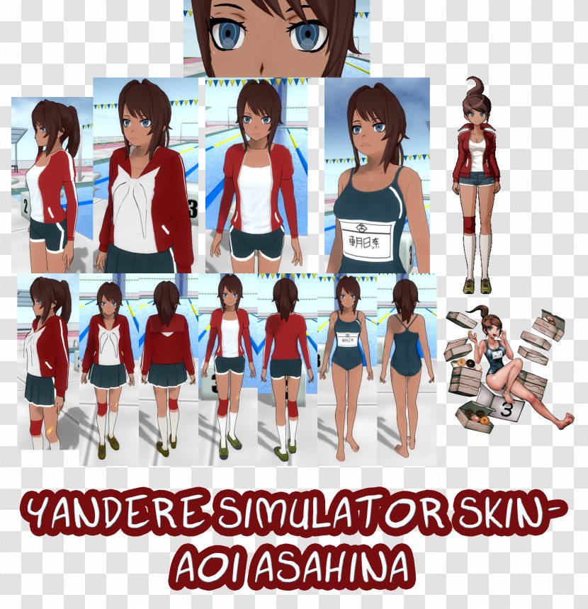 Yandere Simulator Character Minecraft Skin - Uniform - Aoi Asahina Transparent PNG