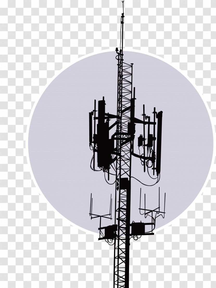 Antenna Telecommunications Tower Satellite Dish Radio - Silhouette - A Relay TV Transparent PNG