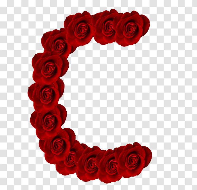 Garden Roses Letter Alphabet - Lettering - Rose Transparent PNG