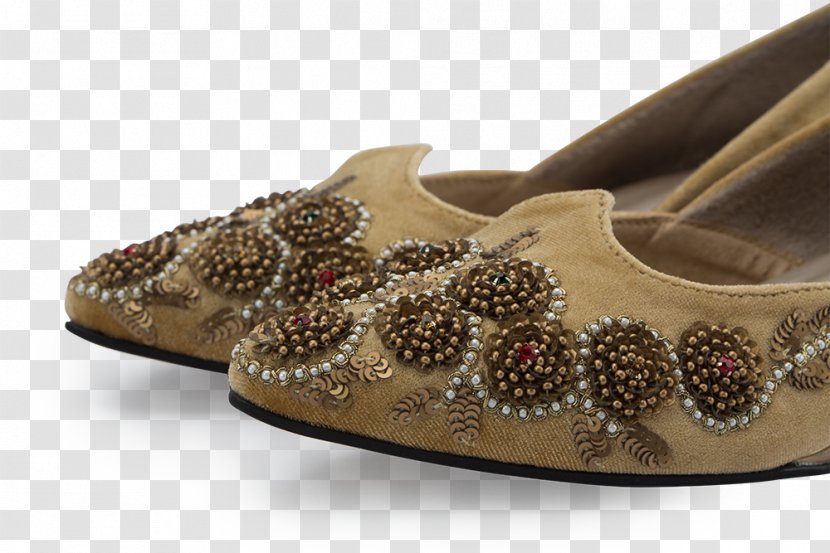 High-heeled Shoe Wedge Zardozi Slip-on - Footwear - Gold Petals Transparent PNG
