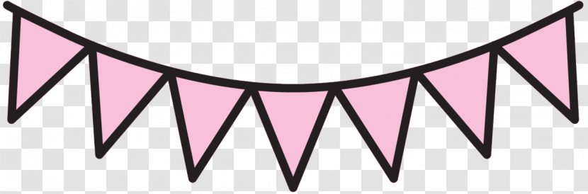 Vector Graphics Clip Art Bunting Illustration - Pink - Flag Transparent PNG