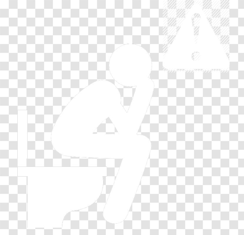 White Drawing - Joint - The Thinker Toilet Transparent PNG