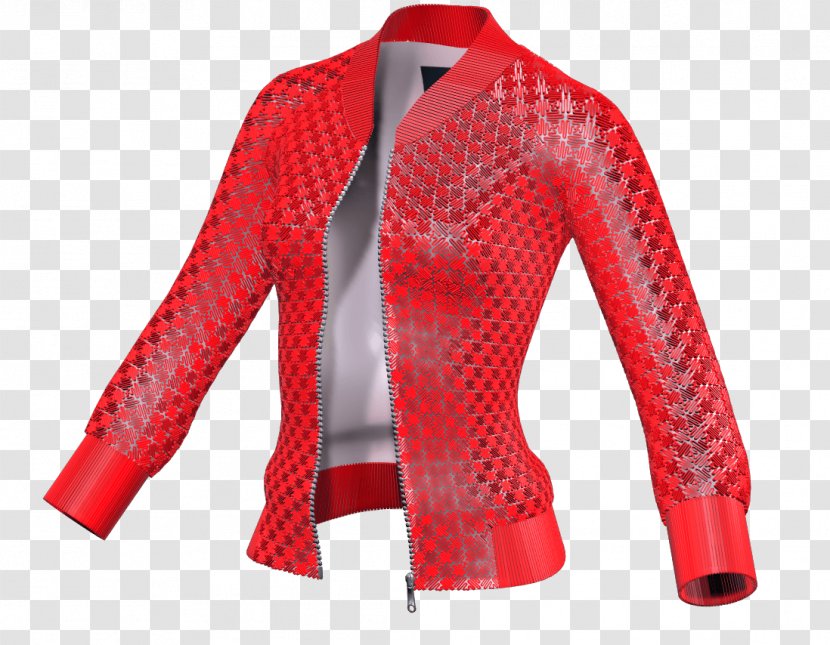 Flight Jacket Sleeve 3D Printing - Flower - Red Transparent PNG