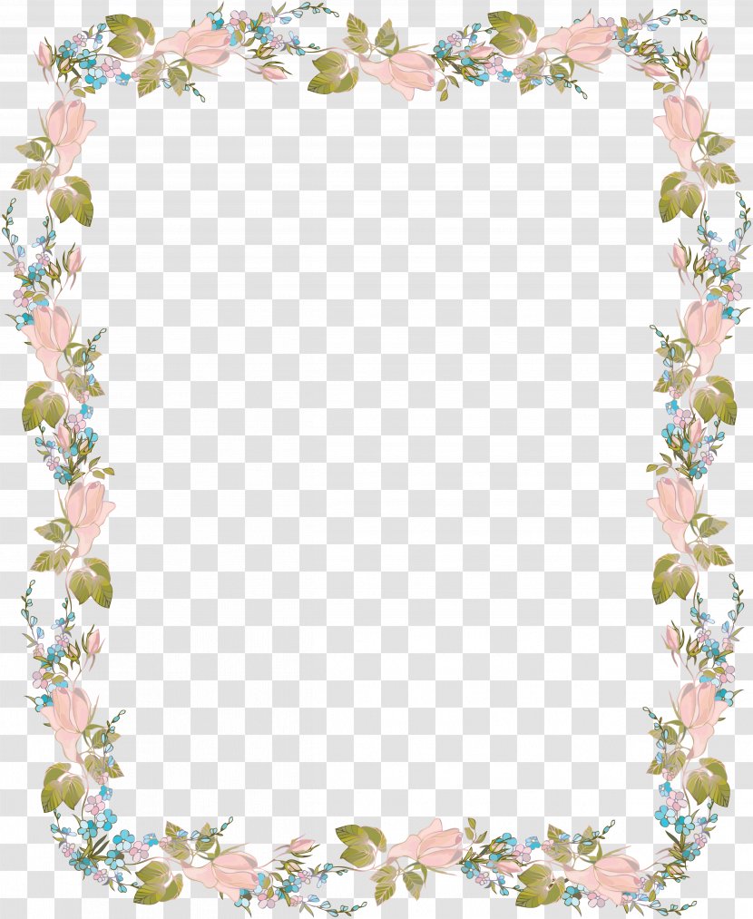 Wedding Invitation - Flora - Fuchsia Frame Transparent PNG