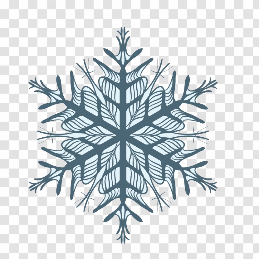 Snowflake Blue Transparency And Translucency Clip Art - Monochrome - Original Transparent PNG