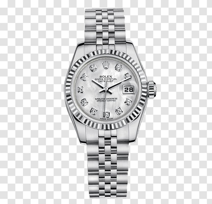 Rolex Datejust Daytona Watch GMT Master II - Counterfeit - Silver Watches Female Form Transparent PNG