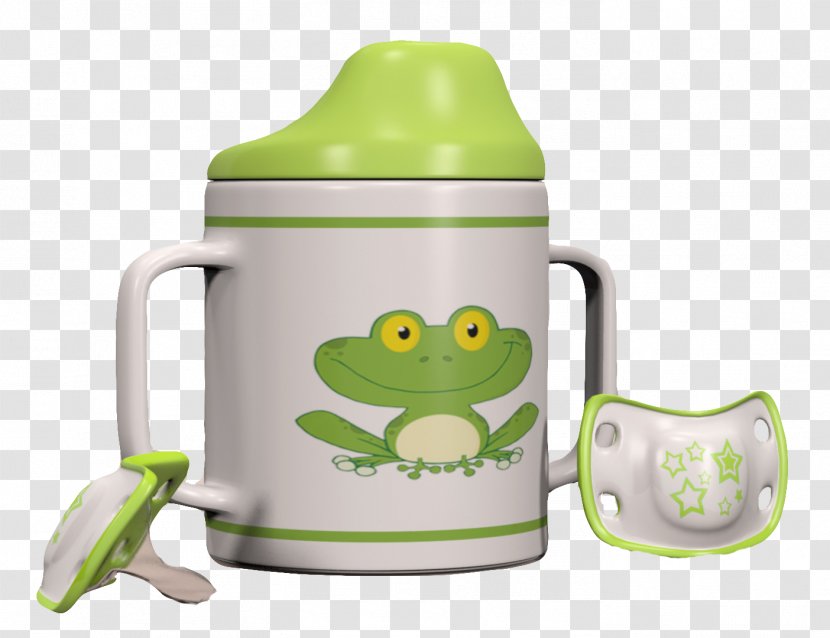 Frog Baby Bottle Clip Art - Frame - Green Pattern Transparent PNG
