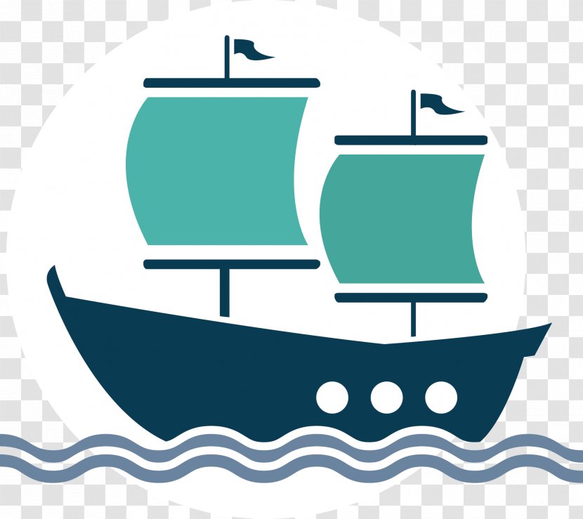 Sailing Ship Clip Art - Blue Transparent PNG