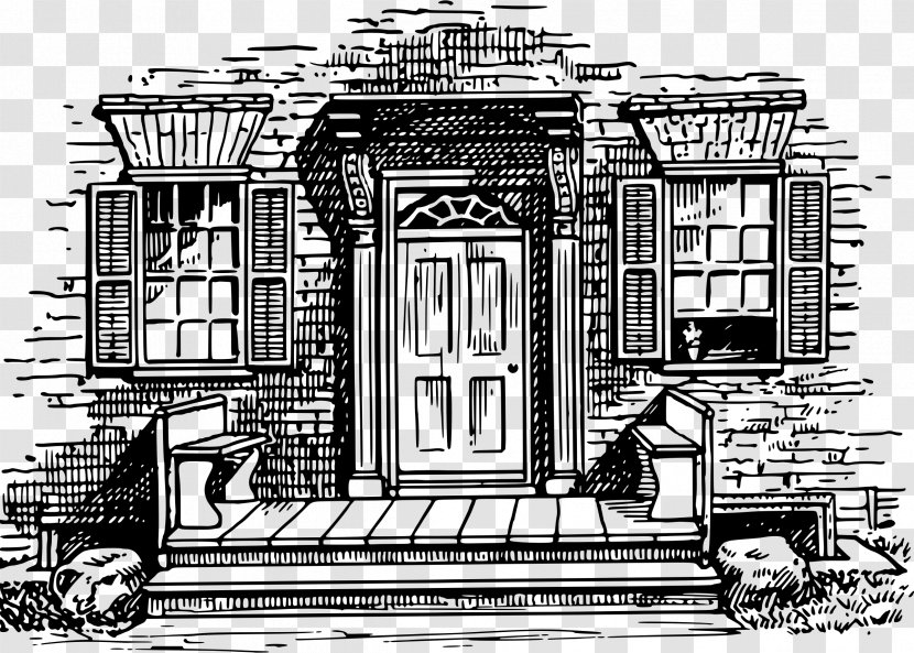 Facade Stoop Clip Art - Architecture Clipart Transparent PNG