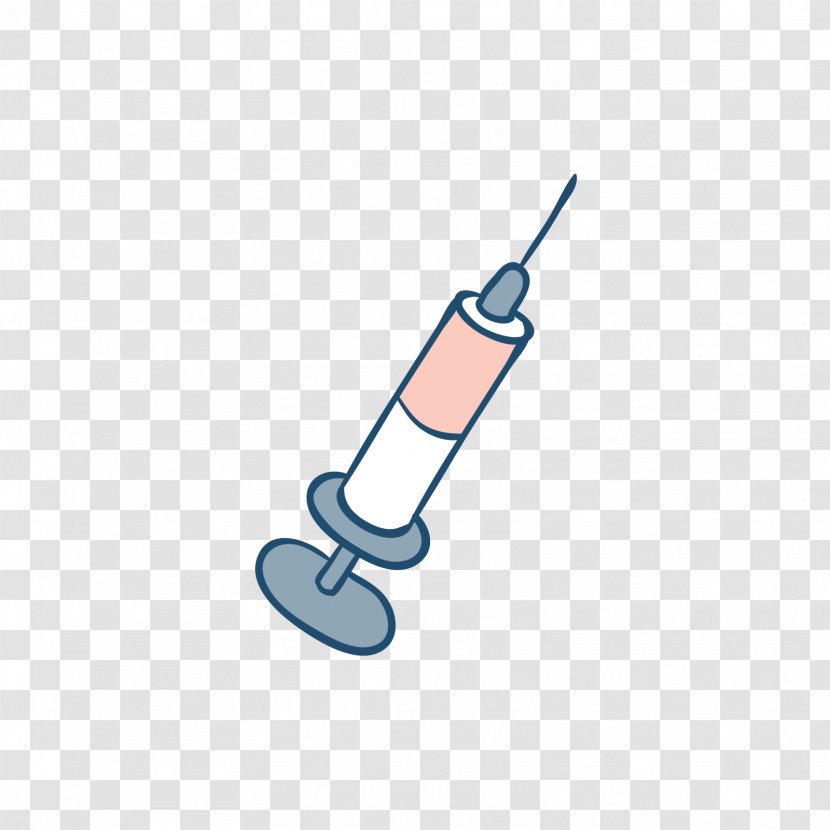 Medicine Syringe - Blue Needle Tube Transparent PNG