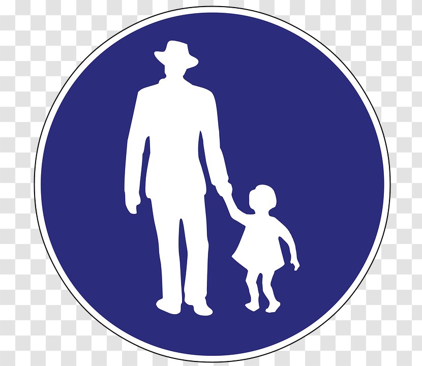 Traffic Sign Pedestrian Crossing Comparaison Des Panneaux De Signalisation Routière En Europe - Mandatory - Road Transparent PNG