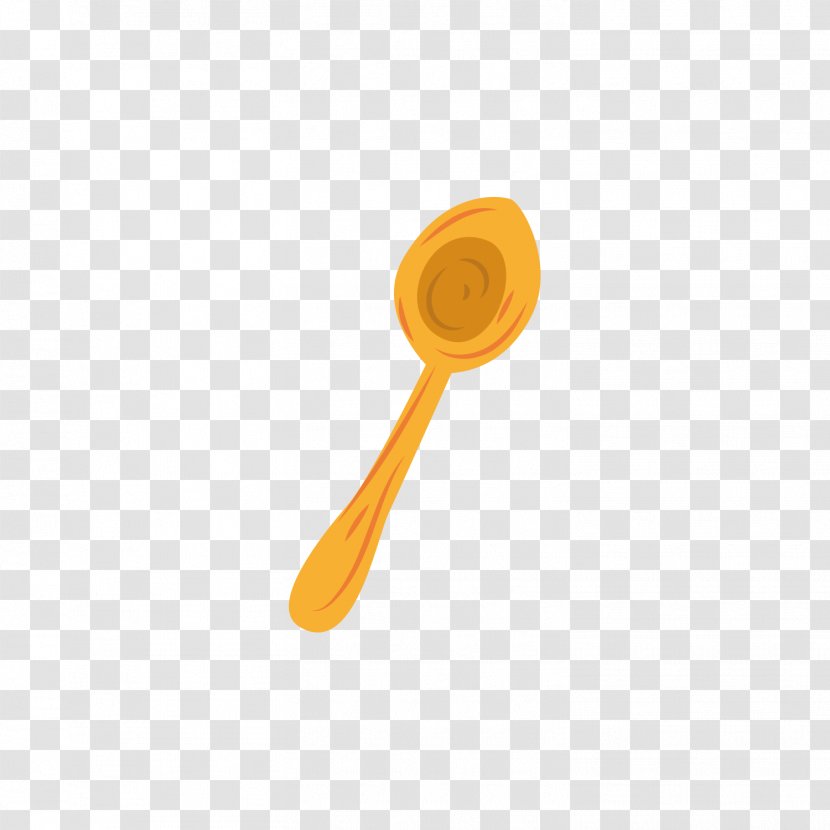 Nail Cartoon Spoon - Yellow - Wooden Transparent PNG