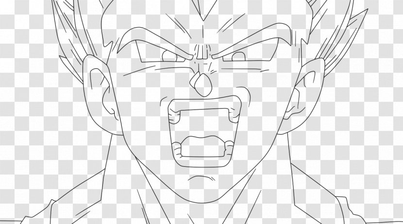 Nose Line Art Symmetry Sketch - Walking - Dragon Ball Drawing With Color Transparent PNG