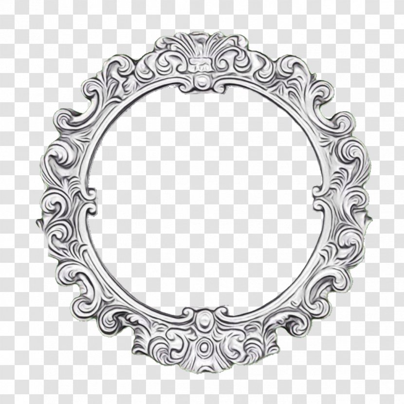 Circle Background Frame - Heart - Mirror Silver Transparent PNG