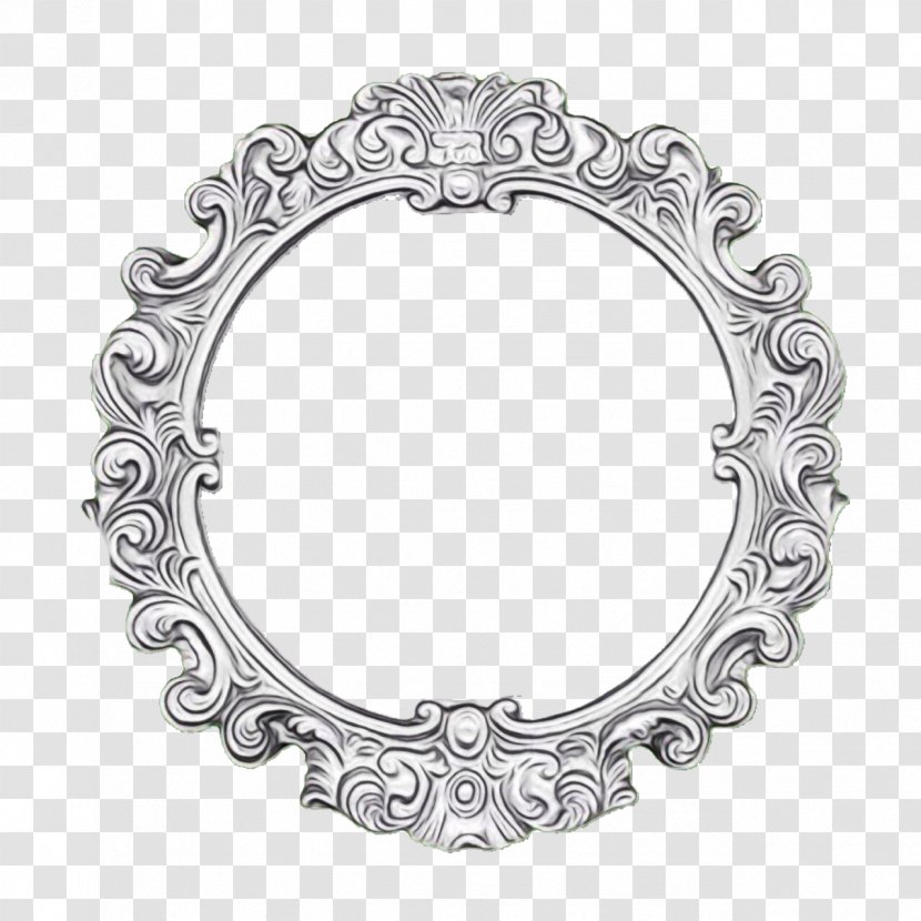 Circle Background Frame Heart Mirror Silver Transparent Png