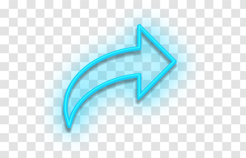 Neon Arrow - Industrial Design - Symbol Electric Blue Transparent PNG