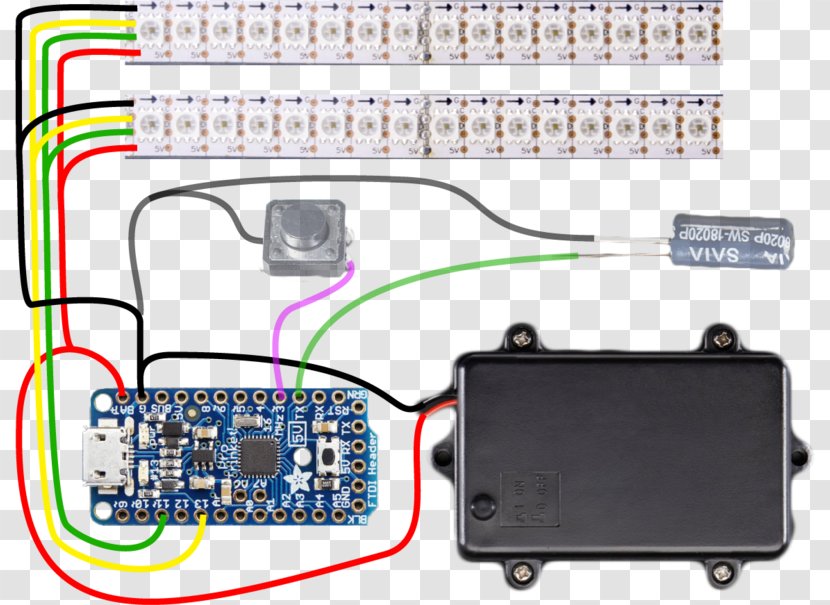 Microcontroller Electronics Wiring Diagram Circuit Electrical Wires & Cable - Electronic Engineering - Positive Display Transparent PNG