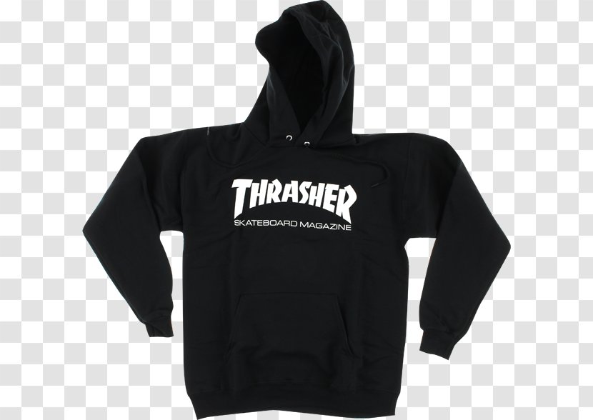 Hoodie T-shirt Thrasher Skateboarding - Sleeve Transparent PNG