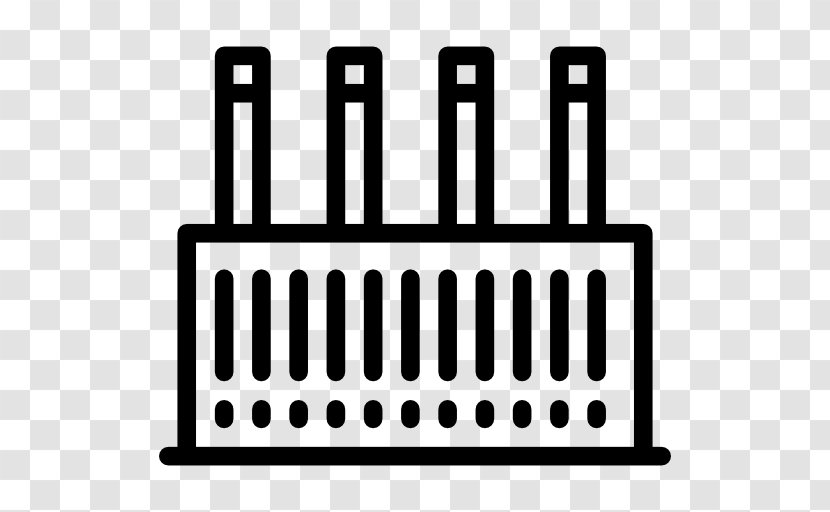 Factory Industry - Black And White Transparent PNG