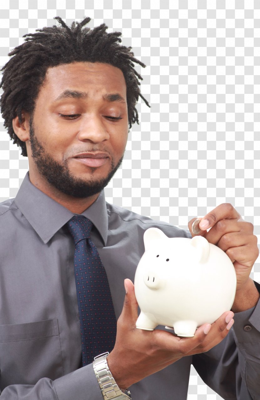 Piggy Bank Money Coin - Male Hand Putting Into A Transparent PNG