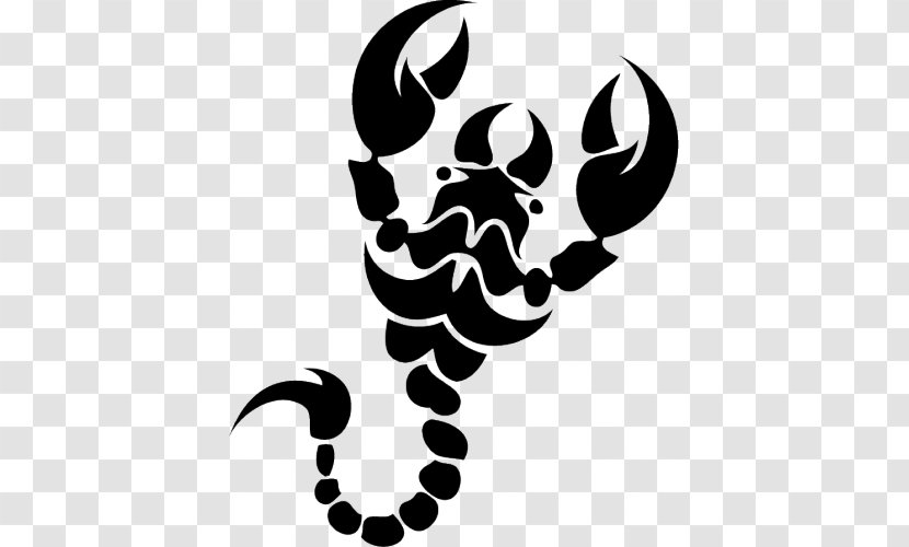 Abziehtattoo Scorpion Paper Skin - Black And White Transparent PNG