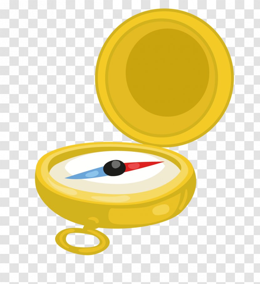 Compass Drawing Icon - Cartoon Golden Transparent PNG