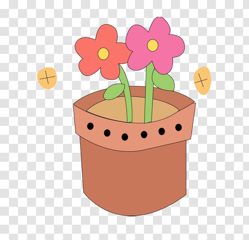 Flowerpot Cartoon Clip Art - Pattern - Flower Transparent PNG
