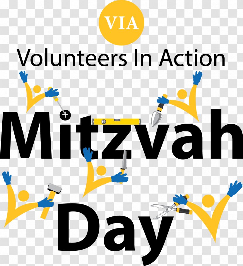 Jewish Family & Career Services Atlanta Mitzvah Day International Logo Brand - Yellow - Human Transparent PNG