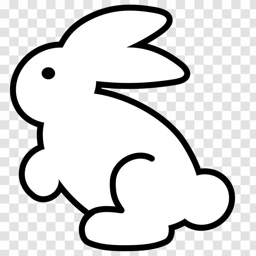 Easter Bunny Rabbit Hare Free Content Clip Art - Monochrome - White Rabbits Transparent PNG