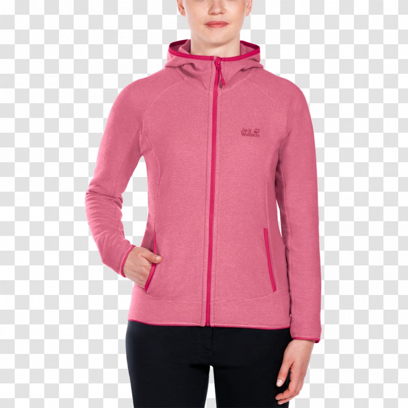 Hoodie Jack Wolfskin Fleece Jacket Polar - Neck Transparent PNG