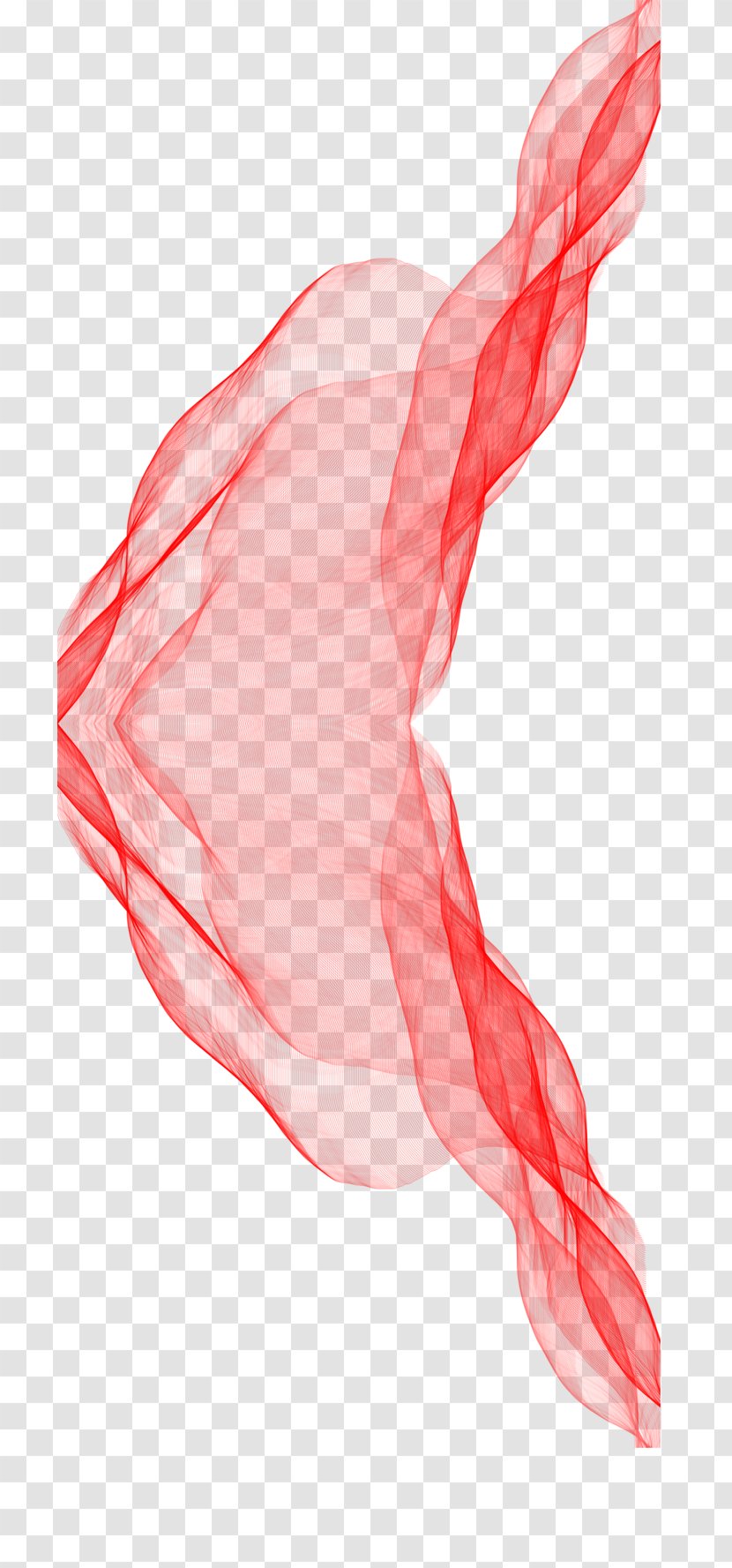 Red Silk - Frame - Light Floating Ribbons Transparent PNG