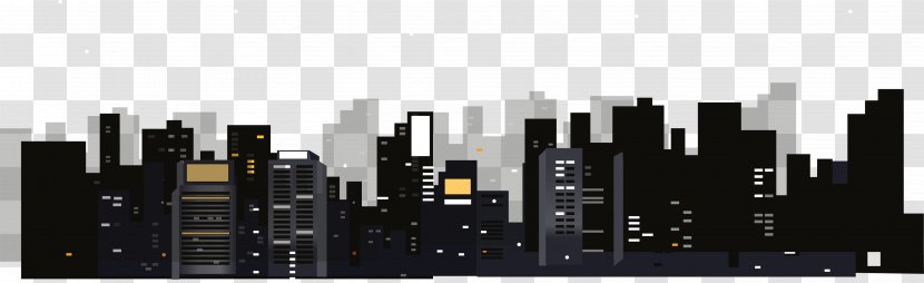 Vector Building Euclidean - Metropolis - Night Sky City Transparent PNG