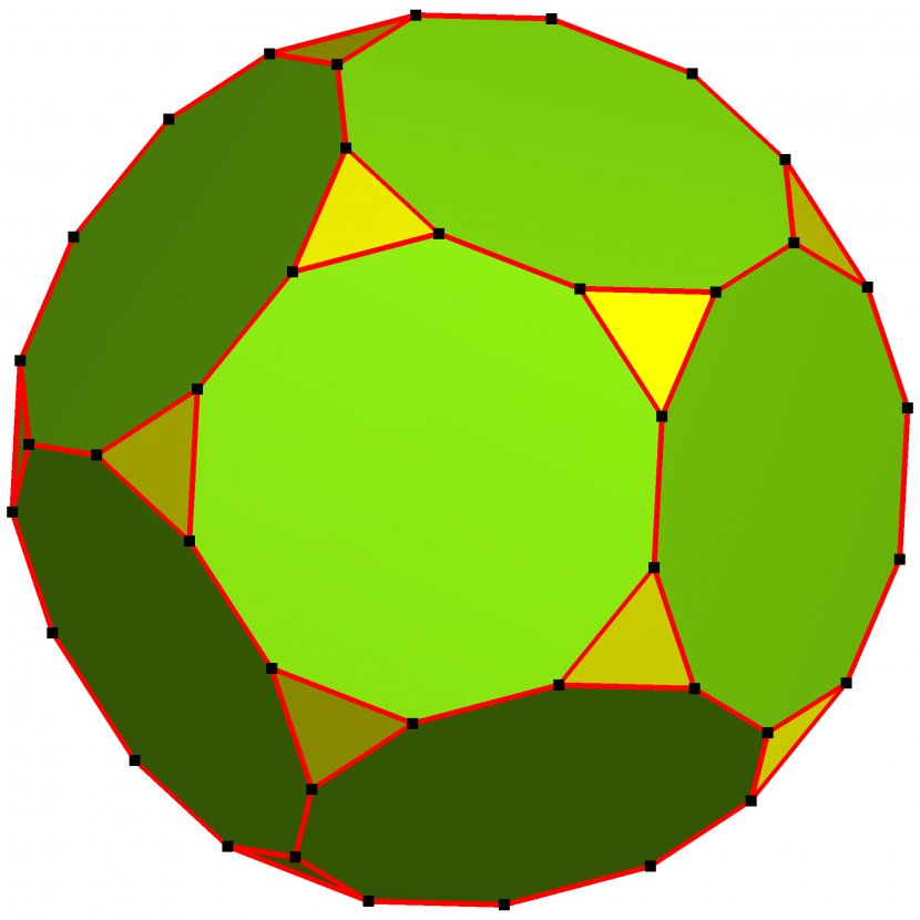 Truncated Dodecahedron Truncation Archimedean Solid Decagon - Area - Color Creative Transparent PNG