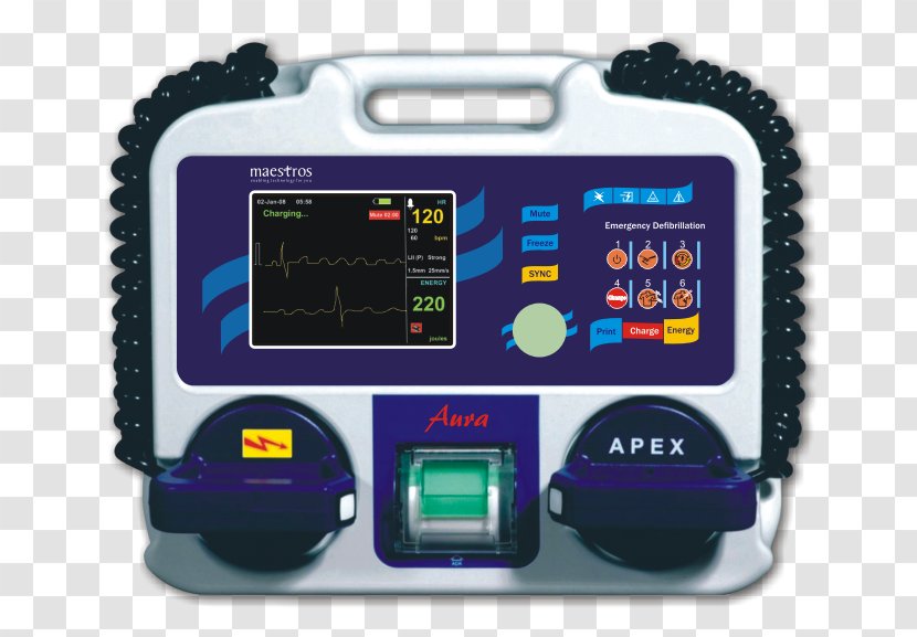 Defibrillation Defibrillator Electrocardiography Medical Equipment Device - Hardware Transparent PNG
