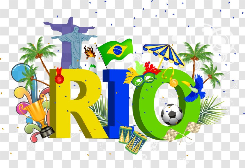 Rio De Janeiro 2016 Summer Olympics - Flag Of Brazil - RIO Decorative Elements Transparent PNG