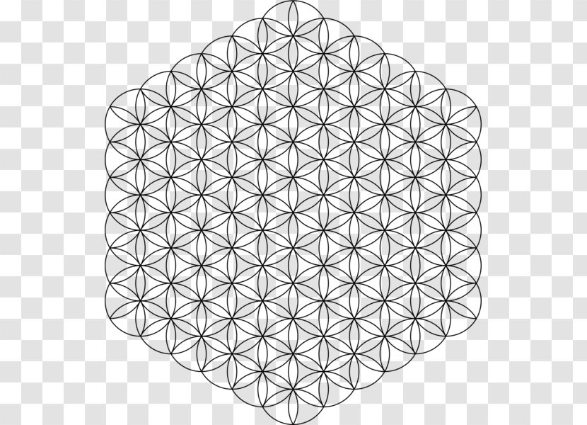 Overlapping Circles Grid Sacred Geometry - Symmetry - Circle Transparent PNG