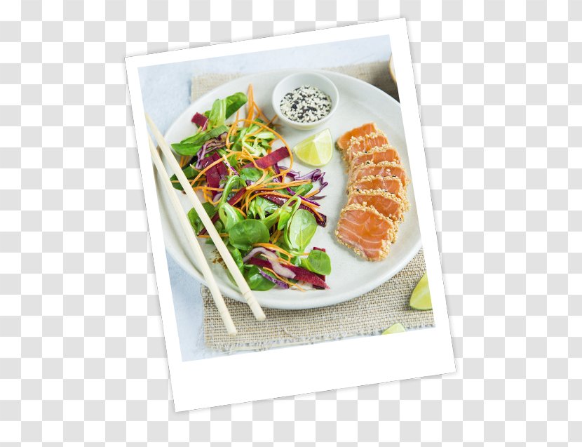 Sashimi Tataki Vinaigrette Yakitori Smoked Salmon - Plate - Salad Transparent PNG