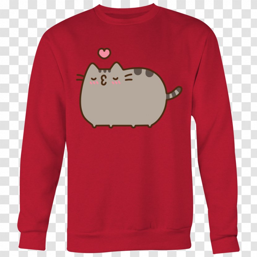 Long-sleeved T-shirt Cat Sweater - Heart Transparent PNG