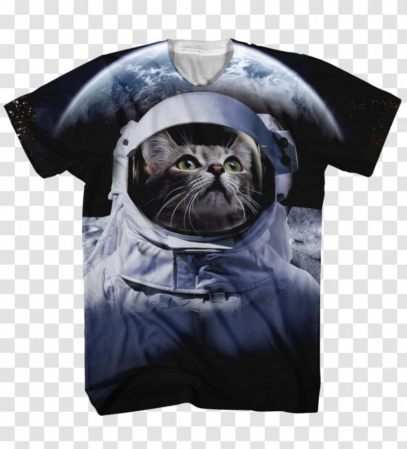 T-shirt Earthrise Cat Sleeve Bag - Outer Space Transparent PNG