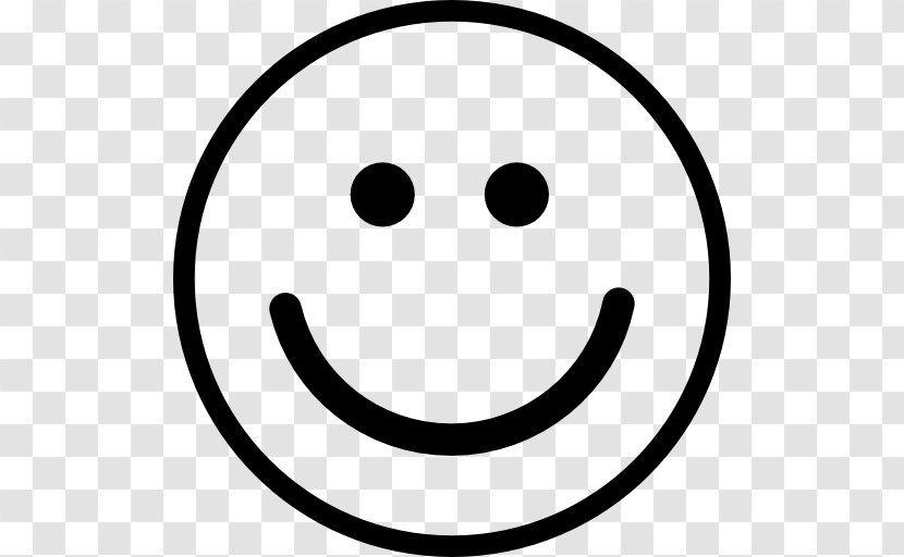 Smiley Emoticon Happiness - Black And White - Smile Transparent PNG