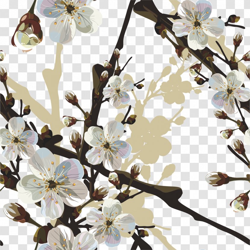 Cherry Blossom Paper Flower - Apple - Tree Branches Transparent PNG