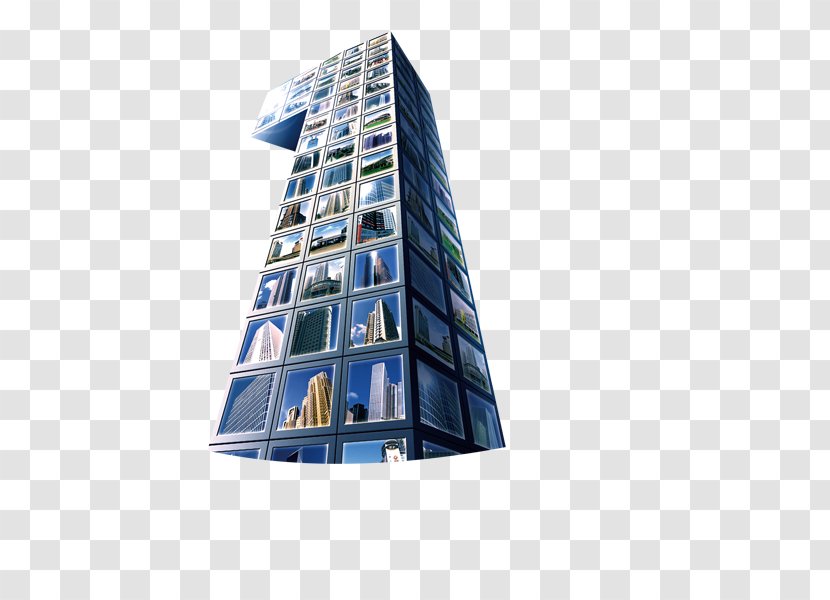 Business Poster Download Icon - Blue - Building Transparent PNG