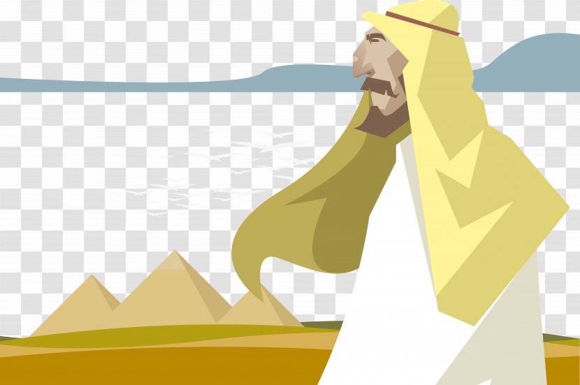 Euclidean Vector Icon - Joint - Looking At The Desert Man Transparent PNG