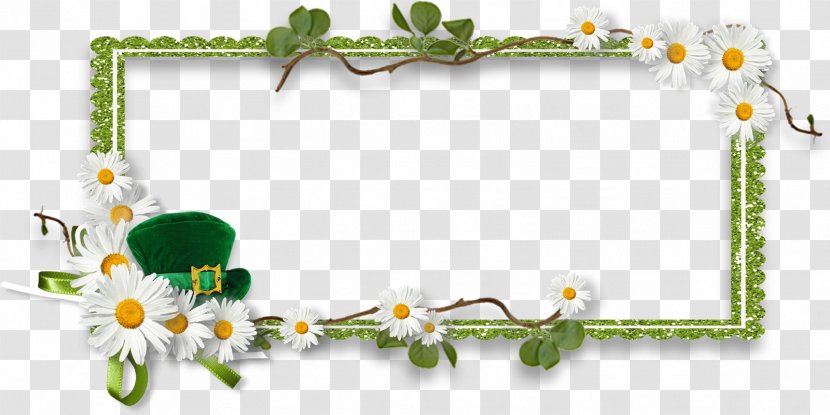 Digital Scrapbooking Picture Frames Saint Patrick's Day - Floral Design - Easter Frame Transparent PNG