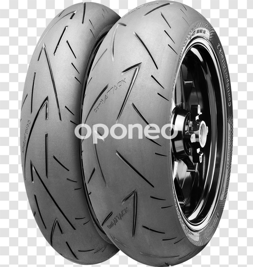 Continental Conti Sport Attack 2 Rear Tire Motor Vehicle Tires AG Motorcycle - Synthetic Rubber Transparent PNG